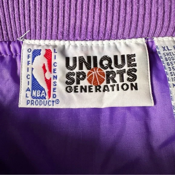 Vintage 90’s NBA Lakers Nylon Colorblock Streetwear Windbreaker Jacket‎ XL EUC